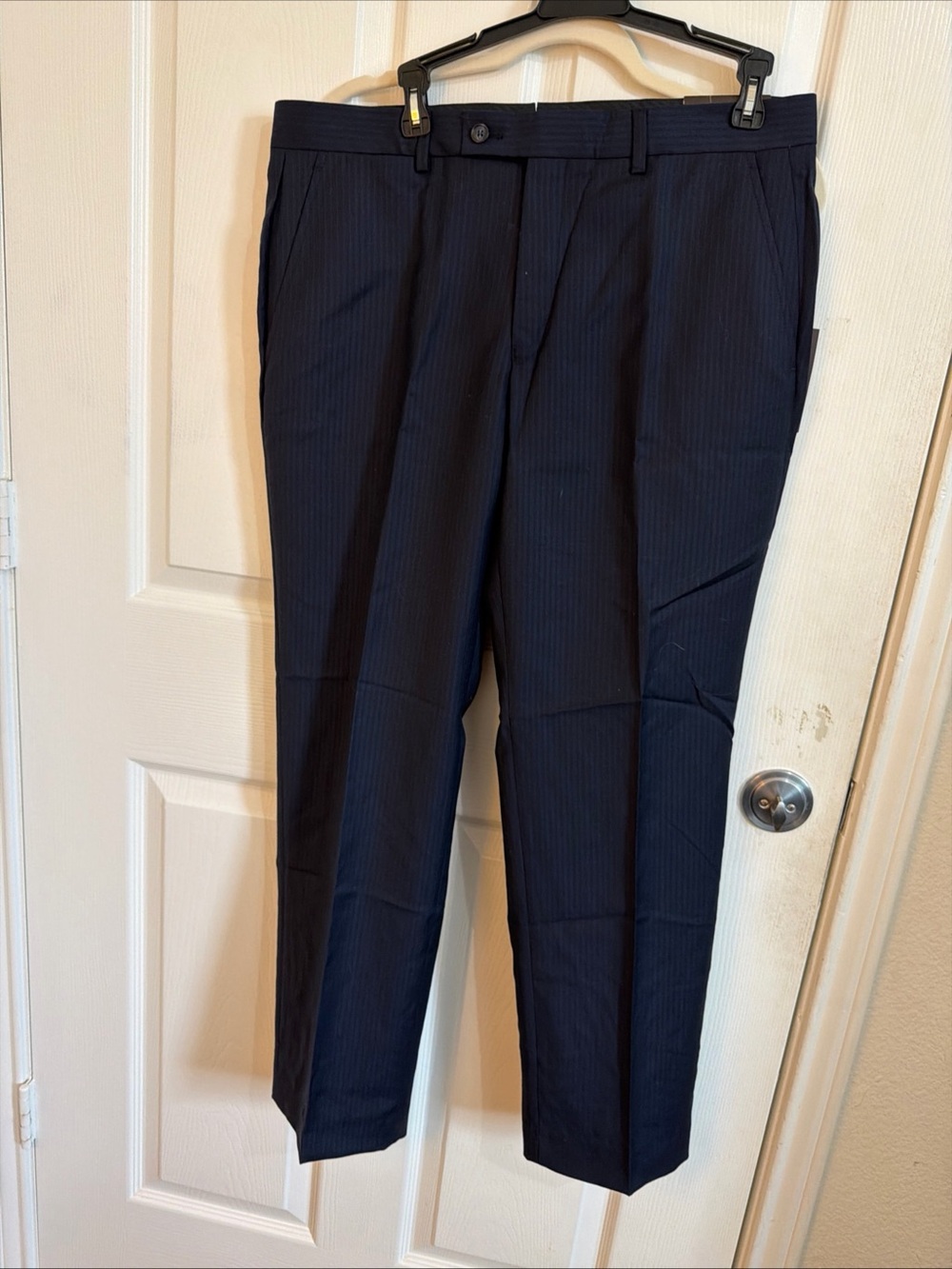 Murano Navy Pinstripe Trousers